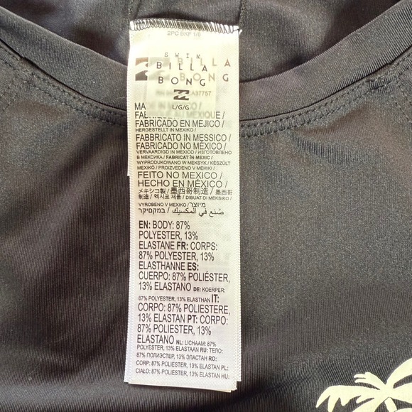 Billabong Sol Searcher Rashguard Womens L Black UPF 50+ Long Sleeve Swim Top - Picture 6 of 9